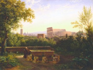 Vue du Colisée depuis les Orti Farnesiani, 1833 - Antoine Fèlix Boisselier